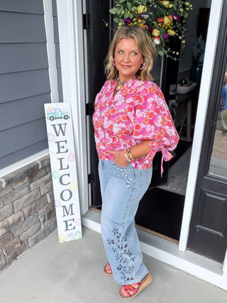 The Sweet Stitch Barrel Jeans