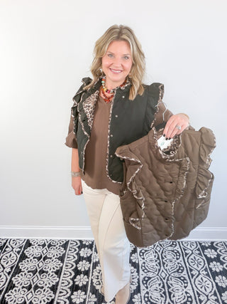 The Untamed Quilted Vest | Black