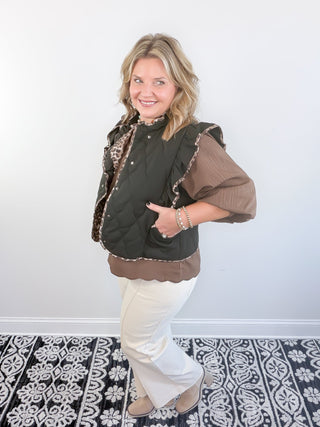 The Untamed Quilted Vest | Black