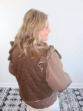 The Untamed Quilted Vest | Espresso