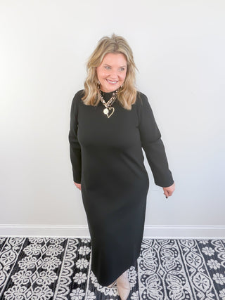 Timeless Ease Midi Dress | Black