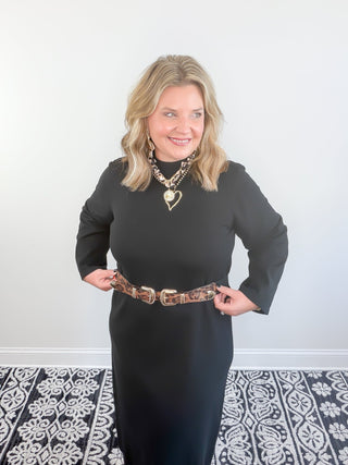 Timeless Ease Midi Dress | Black