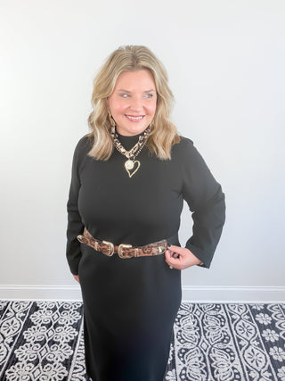 Timeless Ease Midi Dress | Black