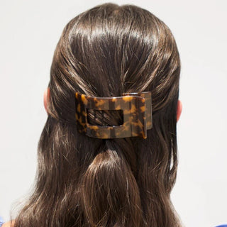 Tortoise Flat Rectangle Hair Clip