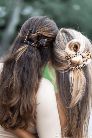 Tortoise Medium Square Flat Hair Clip