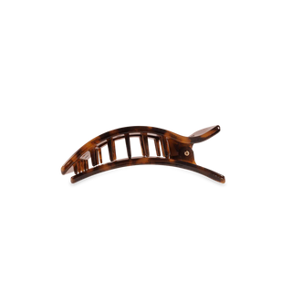 Tortoise Small Flat Rectangle Hair Clip