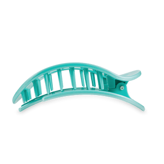 Totally Turquoise Large Round Flat Hair Clip