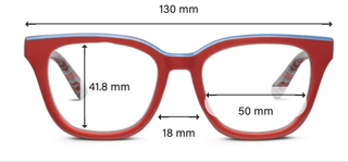 Trapeze Reading Glasses Red