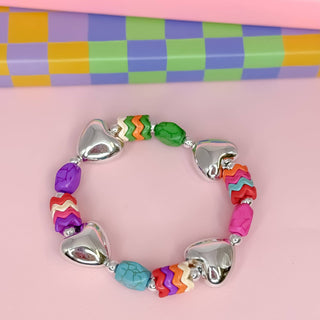 Treasure Jewels | Heart Pop Bracelet - Silver