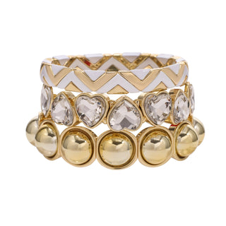 Treasure Jewels  Pearly Love Bracelet Stack .