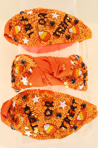 "Trick or Treat" Top Knotted Headband