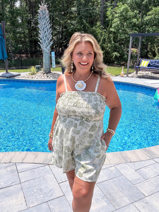 Tropical Daydream Smocked Romper