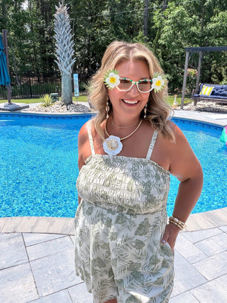 Tropical Daydream Smocked Romper