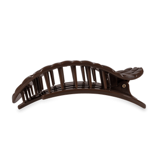 Truly Taupe Quilted Large Flat Round hair Clip