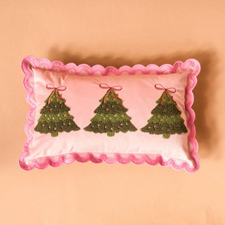 Twinkling Trees Throw Pillow