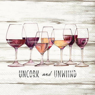 Uncork and Unwind Paper Cocktail Napkins