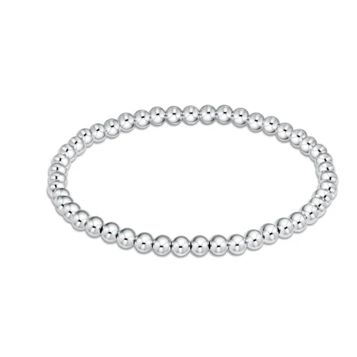 Classic Sterling Bead Bracelet 4mm