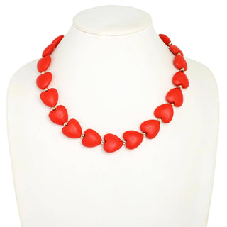 Valentine's Day Heart Shaped Beaded Necklace