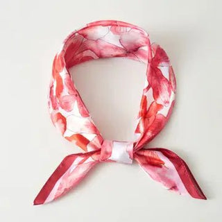 Watercolor Floral Square Bandana Scarf