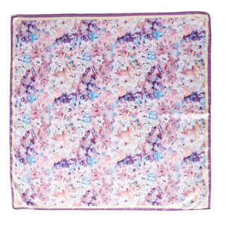 Watercolor Floral Square Bandana Scarf