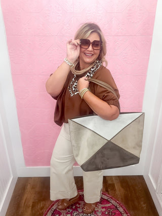 Wild At Brunch Blouse | Caramel