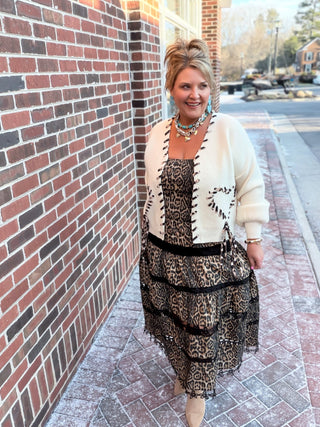 Wild at Heart Lace-Up Knit Cardigan