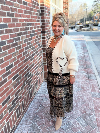 Wild at Heart Lace-Up Knit Cardigan