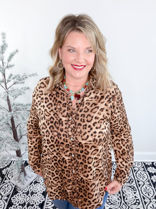 animal print blouse