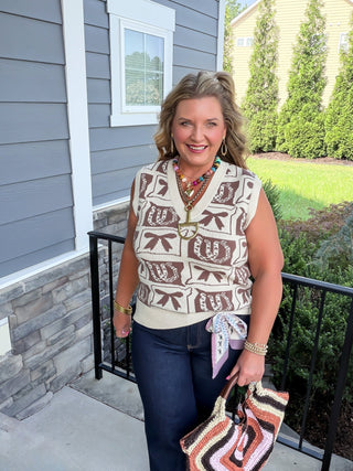 Wild West Bow & Horseshoe Knit Tank