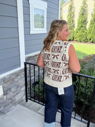 Wild West Bow & Horseshoe Knit Tank