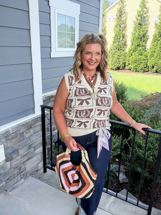 Wild West Bow & Horseshoe Knit Tank