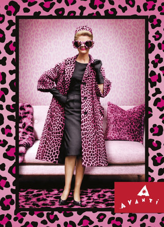 Women In Leopard Coat | Birthday Greeting Card