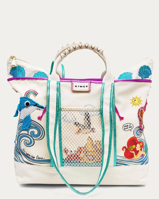 Under the sea themed convertible tote bag.