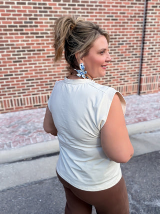 Yee Haw Western Horse Embroidered Muscle Tee