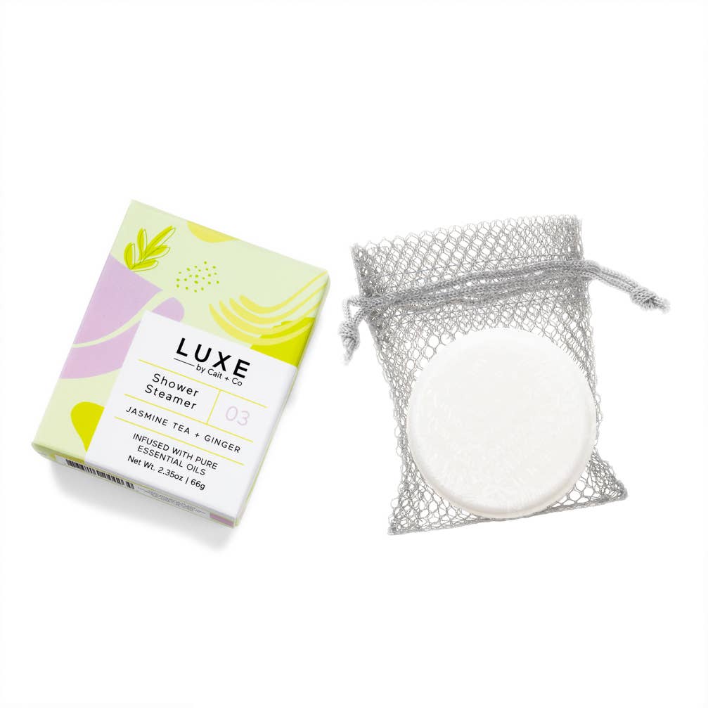 Luxe Jasmine Tea + Ginger Shower Steamer Fizzy Bomb