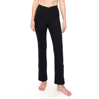 Basic Black V-Waist 29" In-Seam Flared Yoga Pants