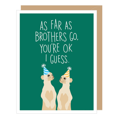 Meerkat Brother Birthday Card