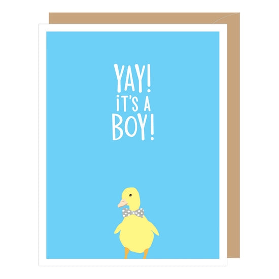 Duckling Boy New Baby Card