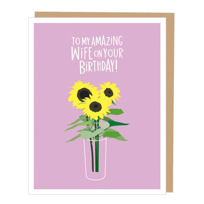 Sunflowers Wife Birthday Card