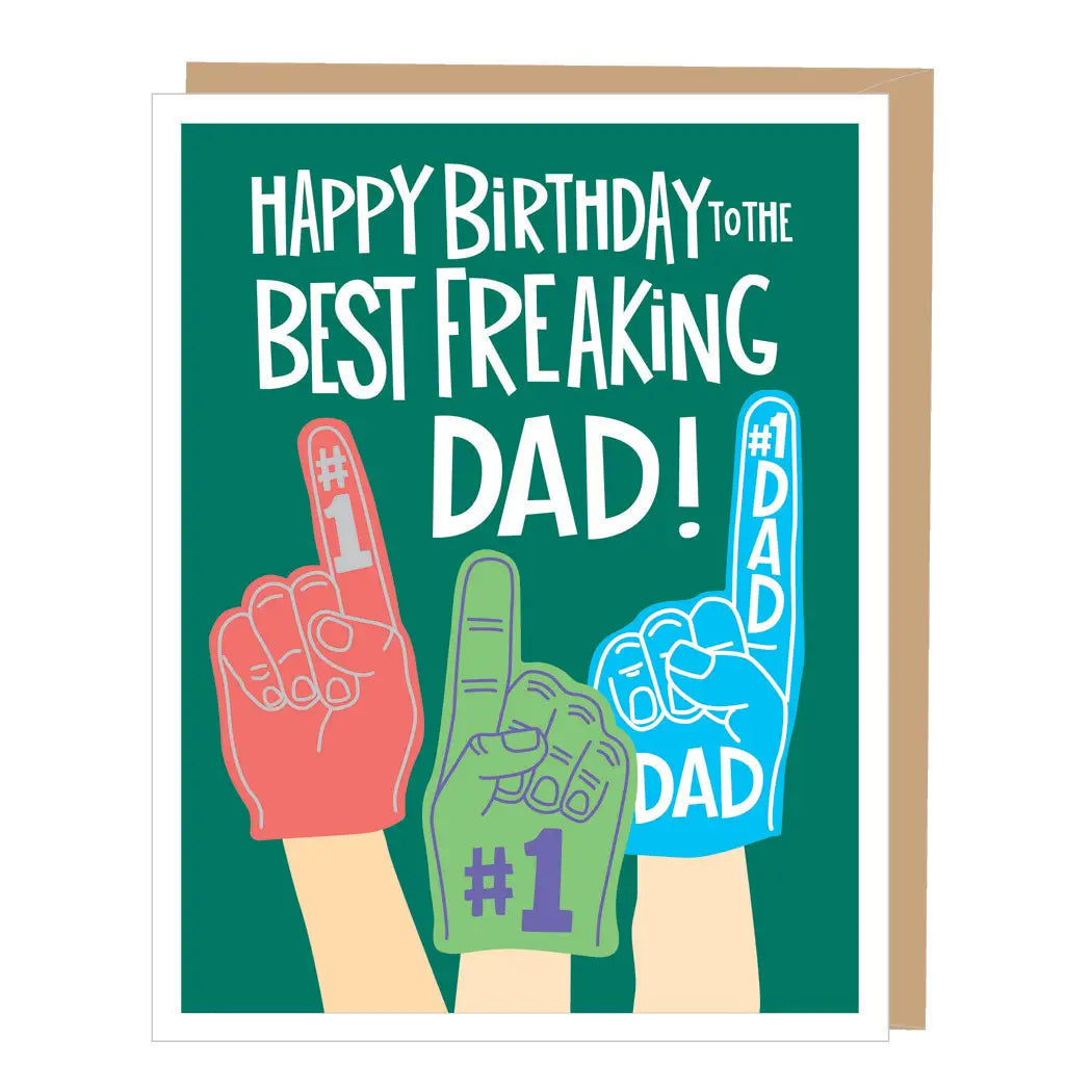Foam Finger Dad Birthday card