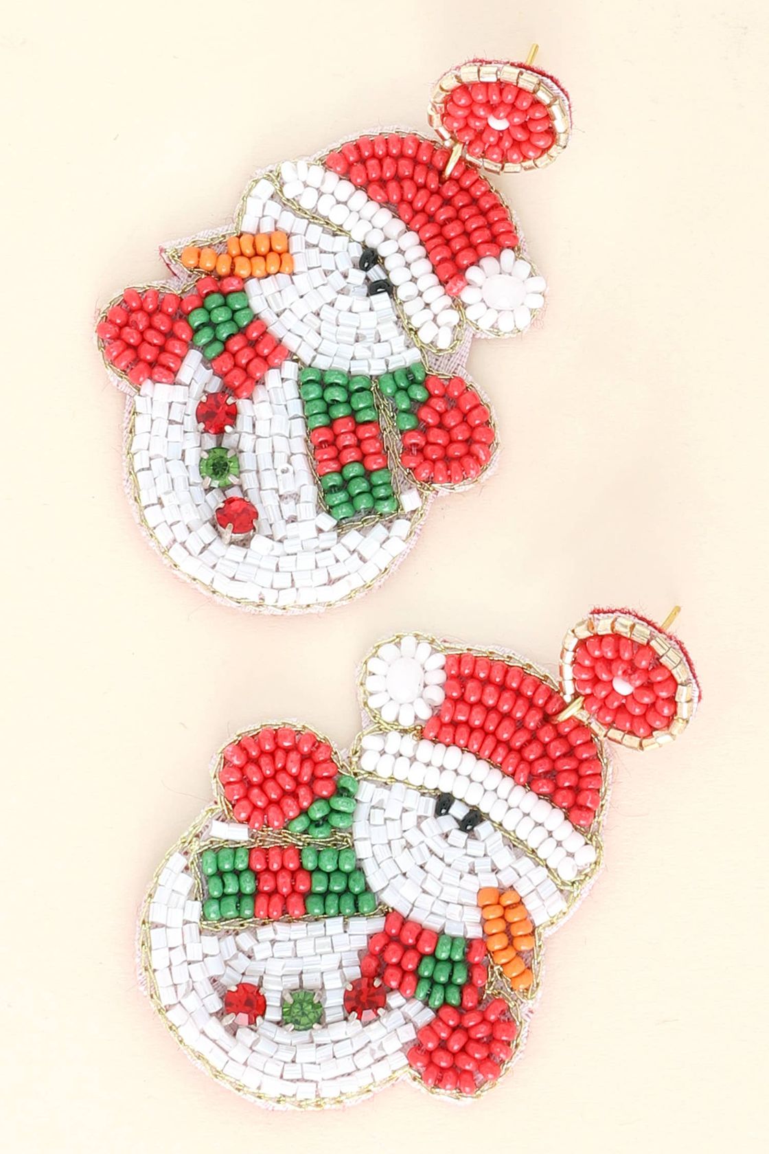 Snowman Christmas Dangle Earrings