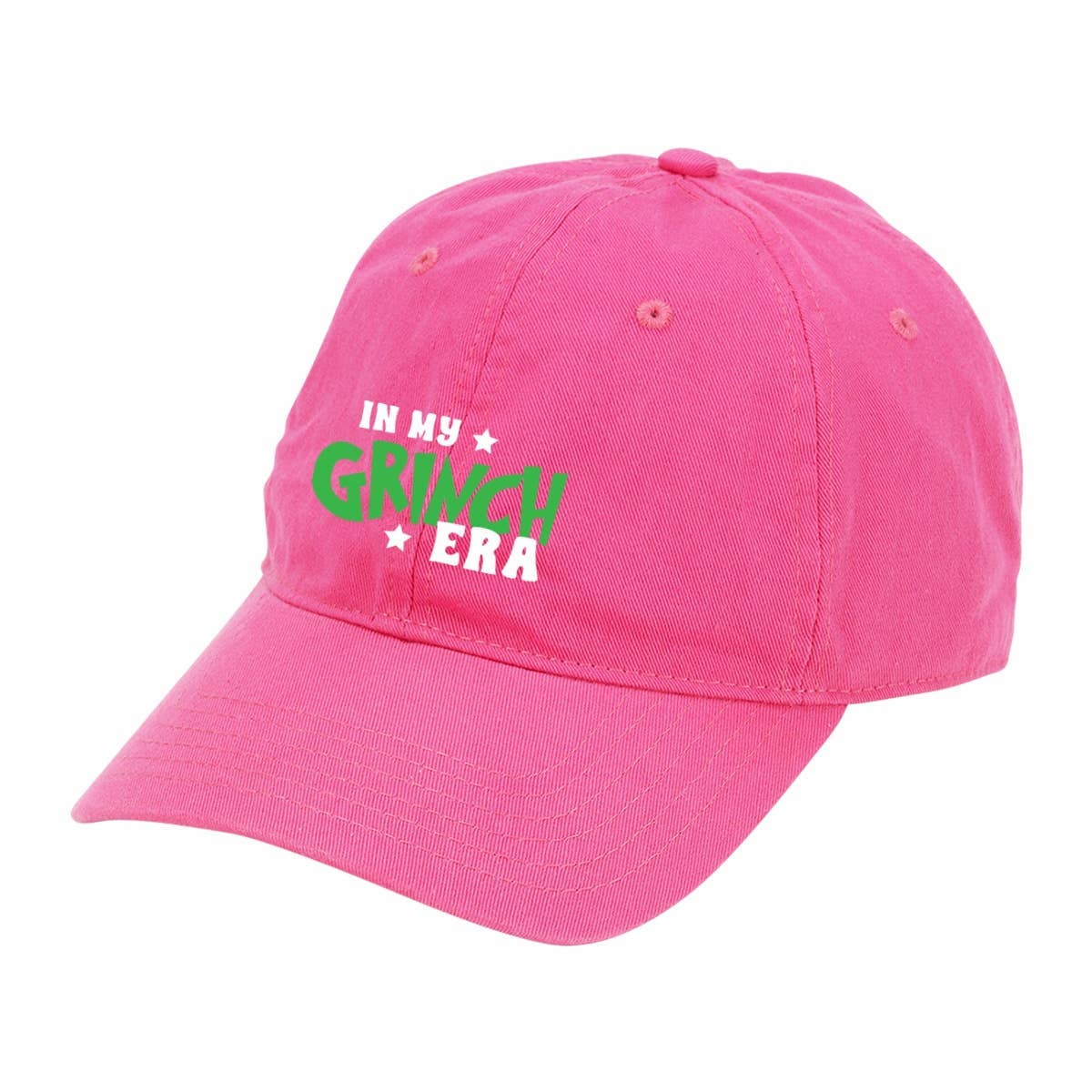 In my Grinch Era Embroidered Hot Pink Cap