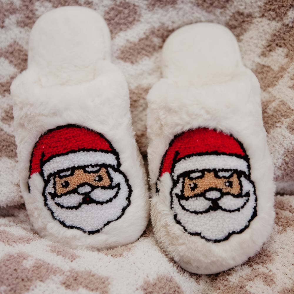 Santa Face Slippers