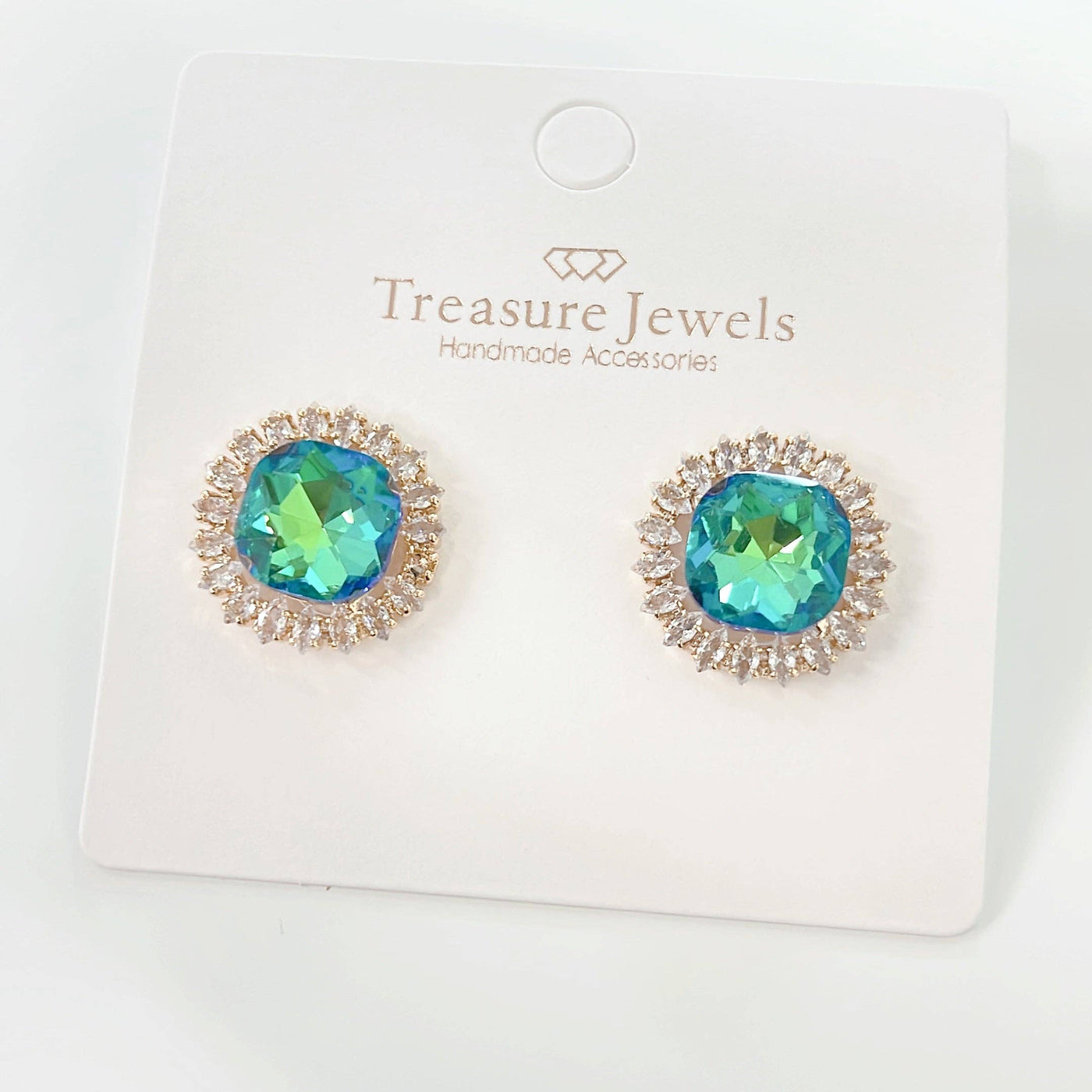 Blue/Green Radiance Stud Earrings