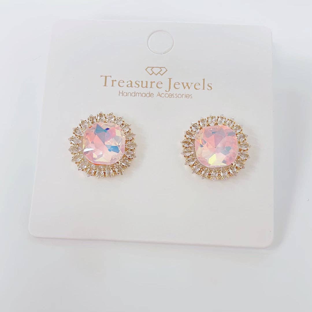 Light Pink Radiance Stud Earrings