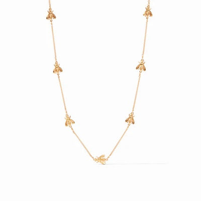 Bee Delicate Station Necklace Gold