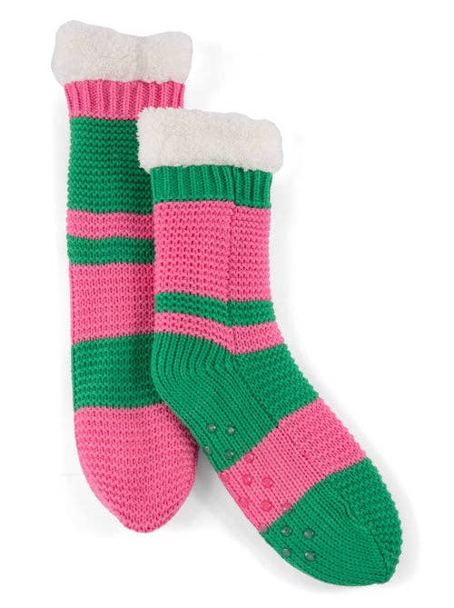 Eve Slipper Socks | Green