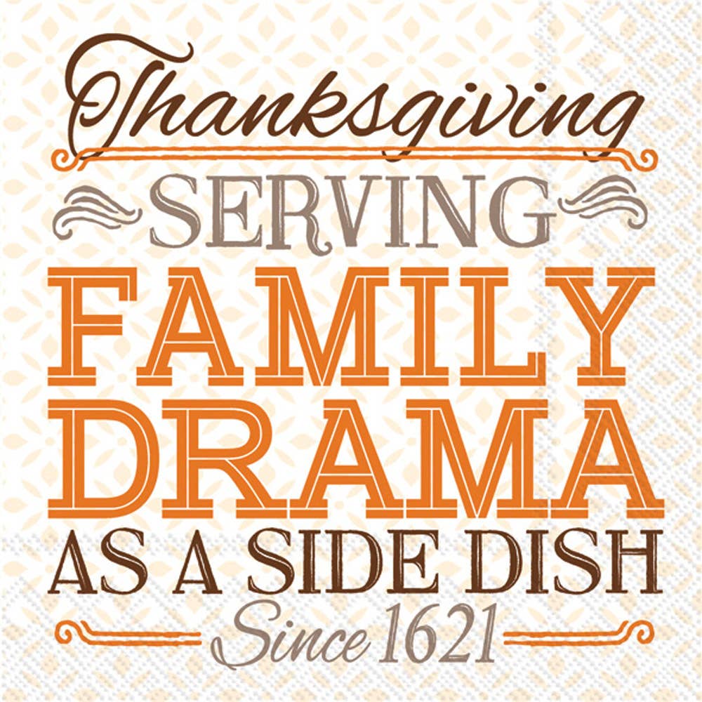 Paper Cocktail Napkins Pack of 20 Serving Family Drama Fall