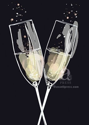 Champagne Flutes Anniversary