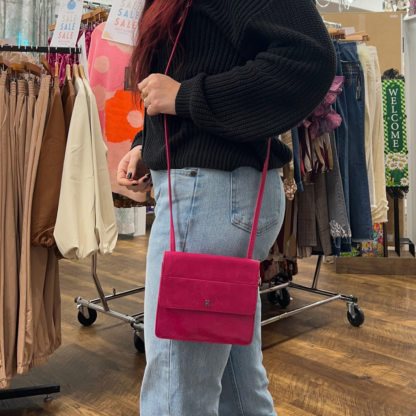 Jill Wallet Crossbody Fuchsia